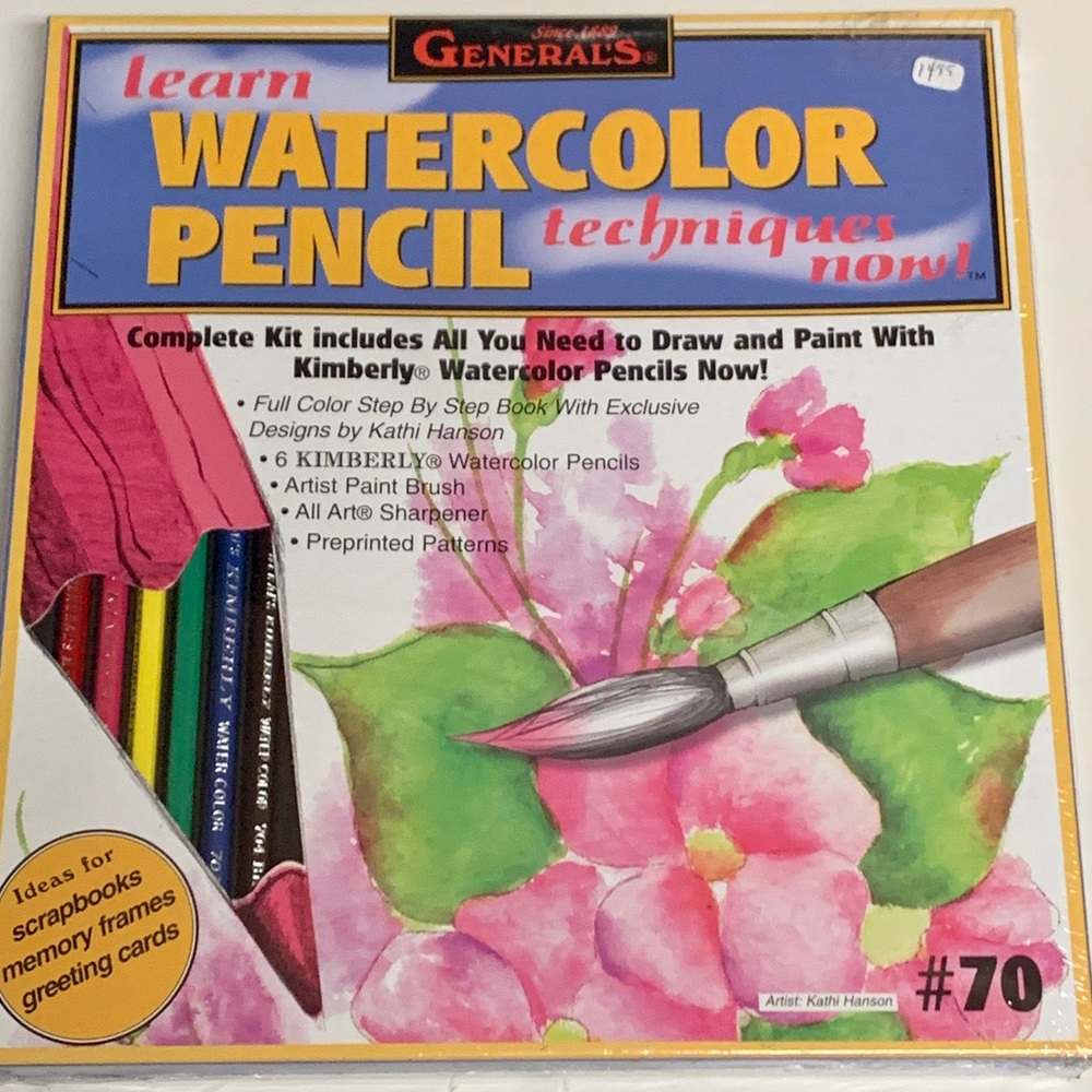 General’s Learn WATERCOLOR PENCIL Techniques Now! Kathi Hanson Art Kit # 70